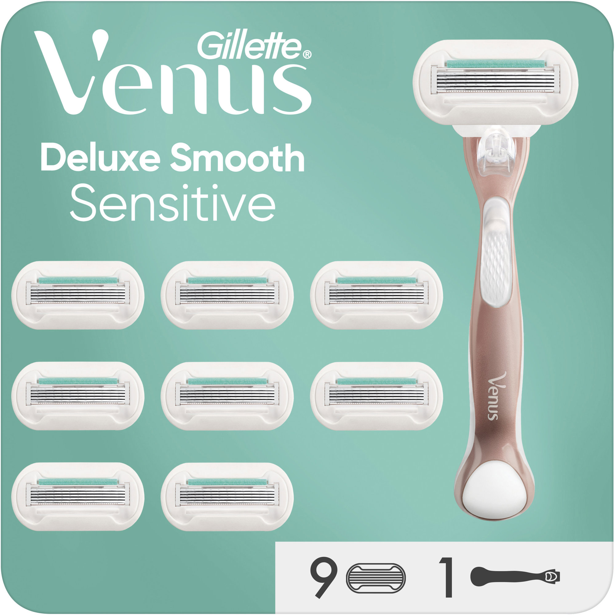 GILLETTE Venus Deluxe Smooth + hlavica 9 ks
