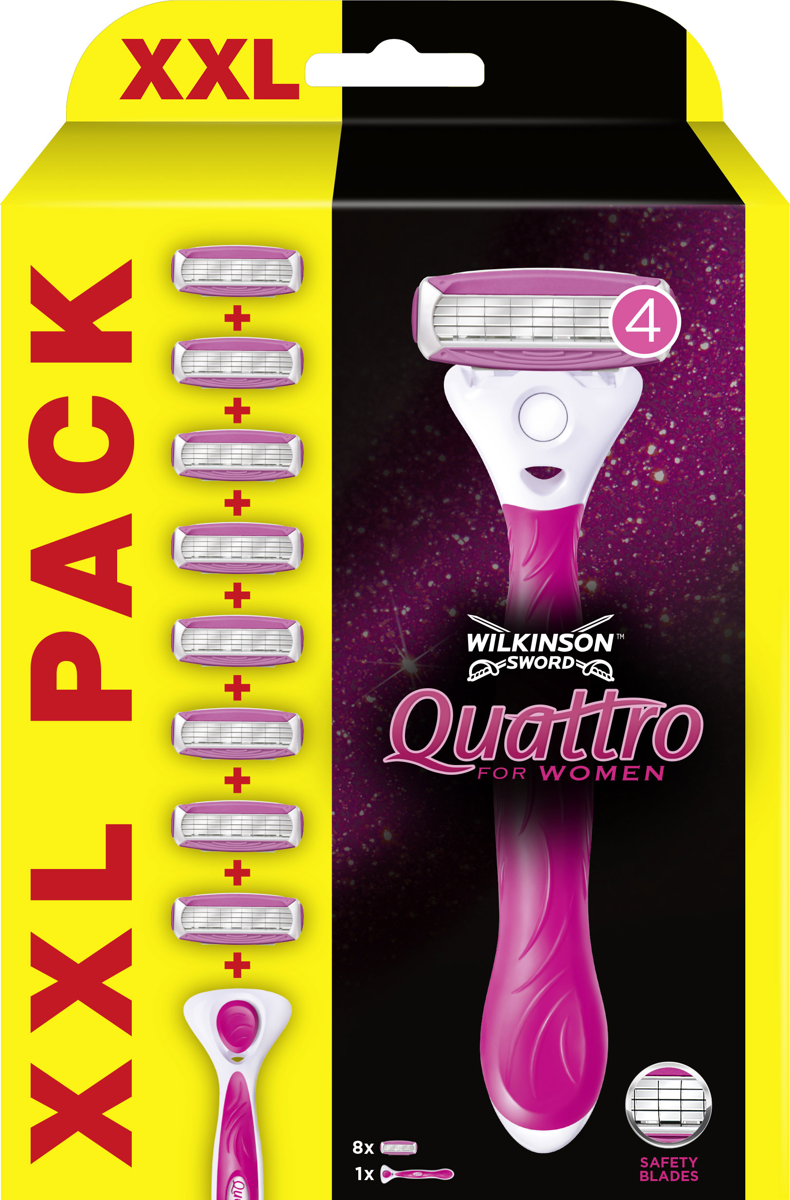 WILKINSON Quattro for Women XXL + 8 ks