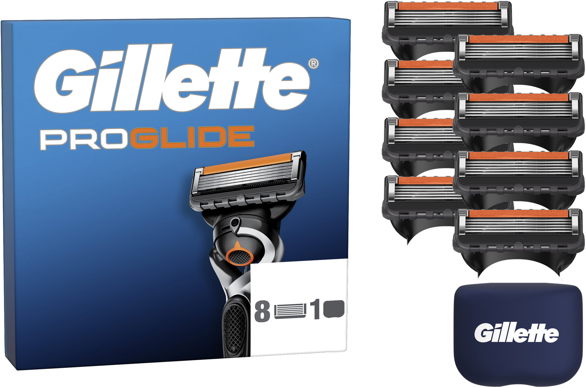 GILLETTE ProGlide 8 ks + ochranný kryt