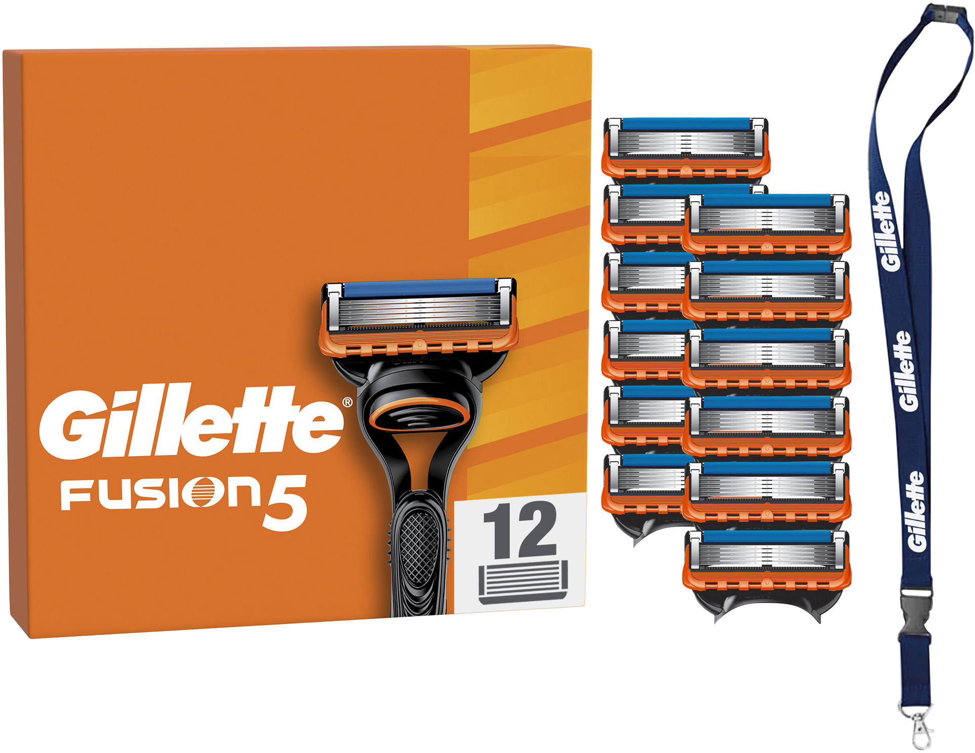 GILLETTE Fusion5 12 ks + kľúčenka