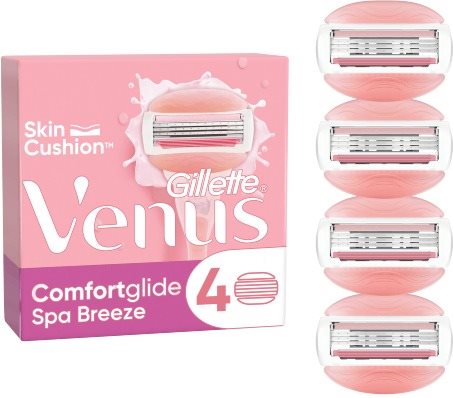 GILLETTE Venus ComfortGlide Spa Breeze, dámske náhradné hlavice, 4 ks