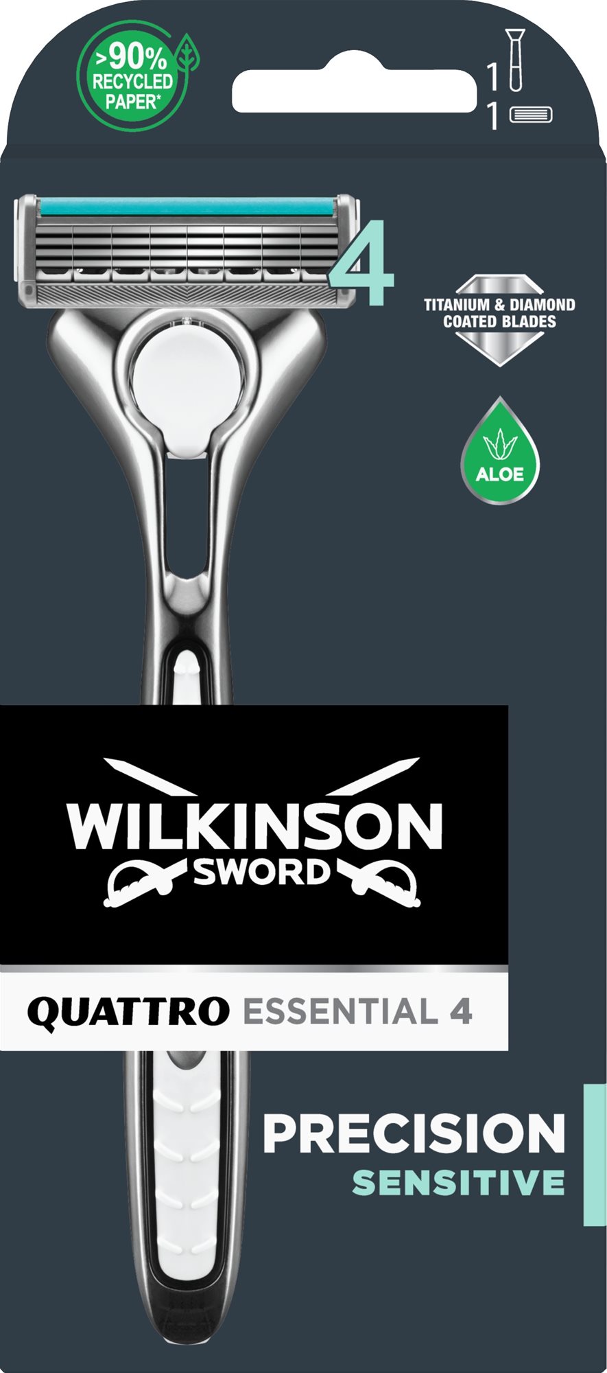 WILKINSON Quattro Essential Precision Sensitive + hlavica 1 ks