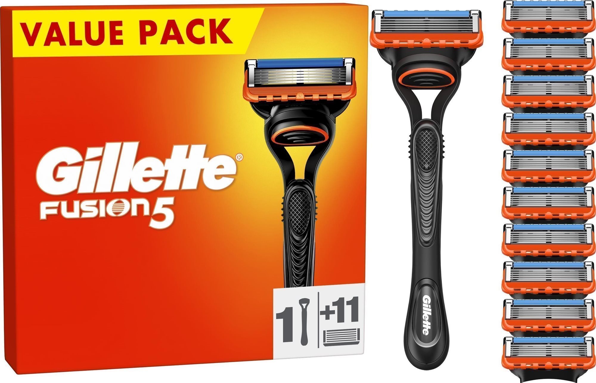 GILLETTE Fusion + hlavica 11 ks
