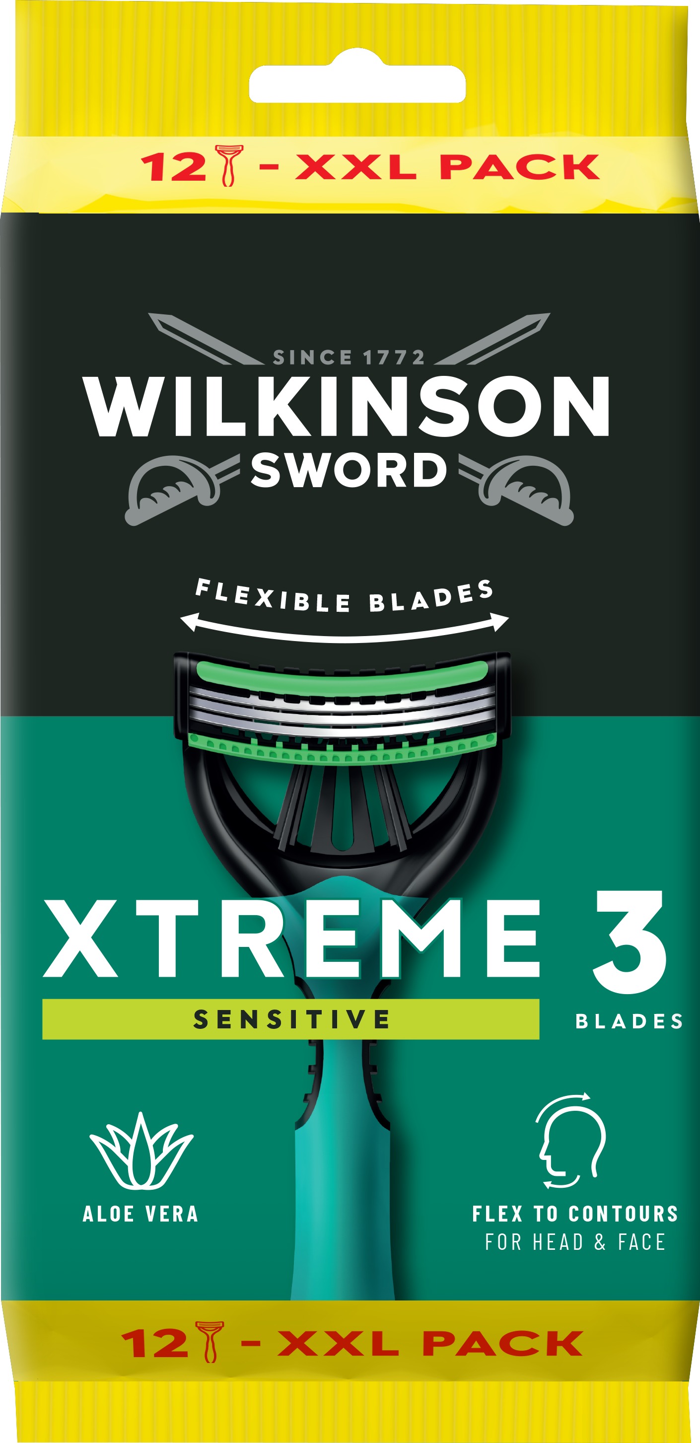WILKINSON Xtreme3 Sensitive Pure 12 ks