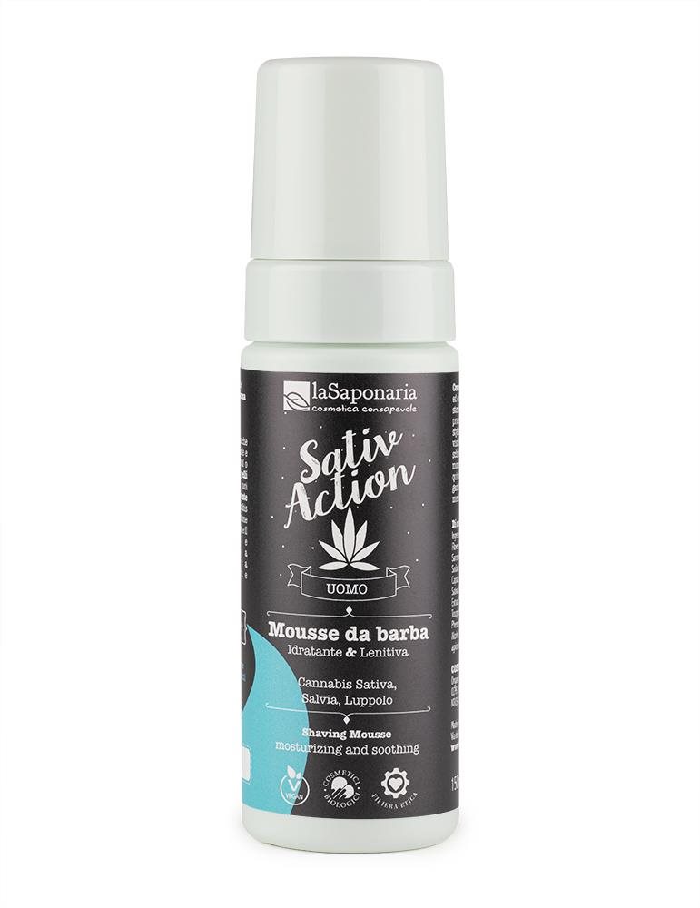 LASAPONARIA Pánska pena na holenie s kanabisom BIO 150 ml