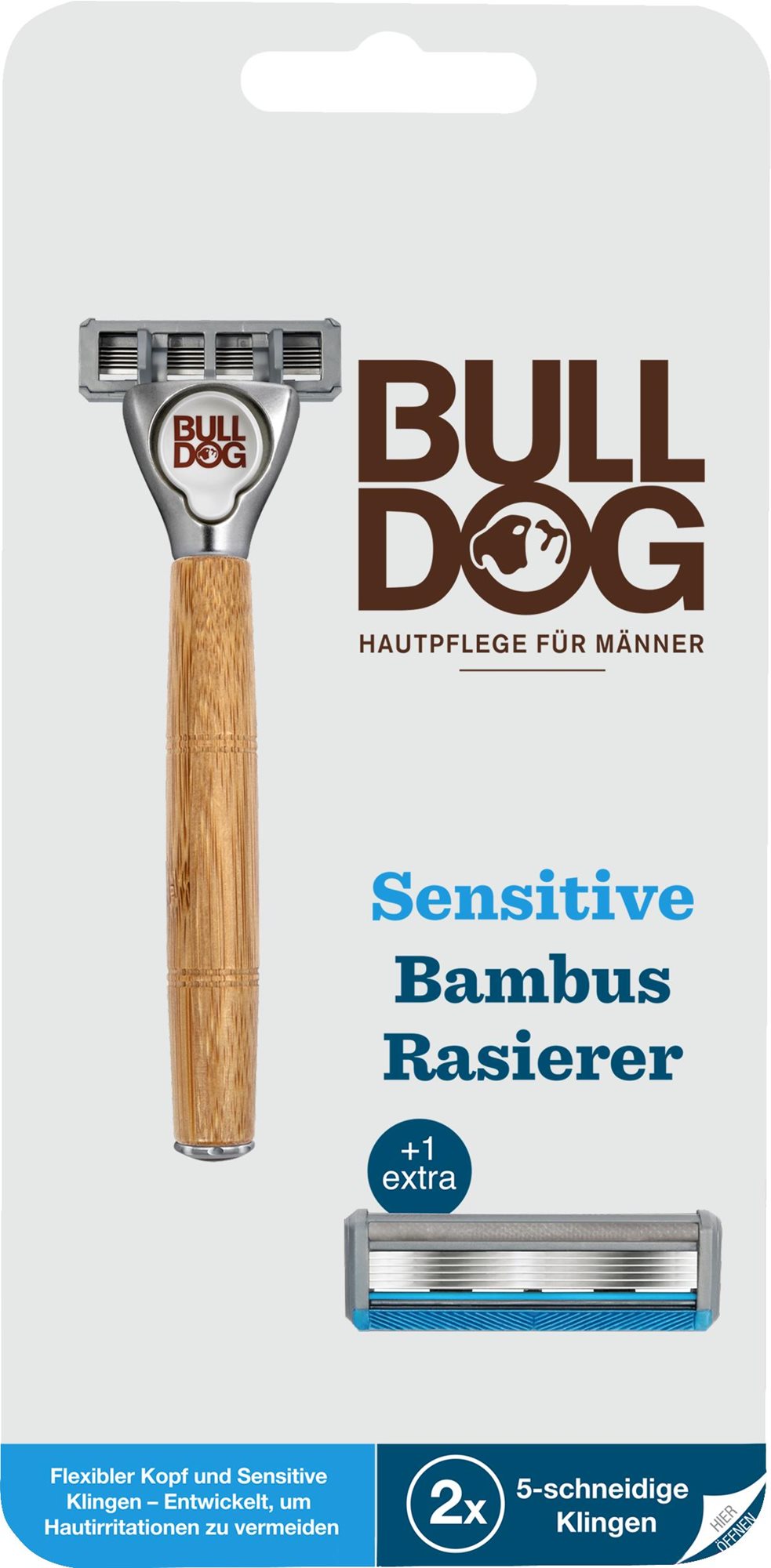 BULLDOG Sensitive Bamboo strojček + 2 náhradné hlavice