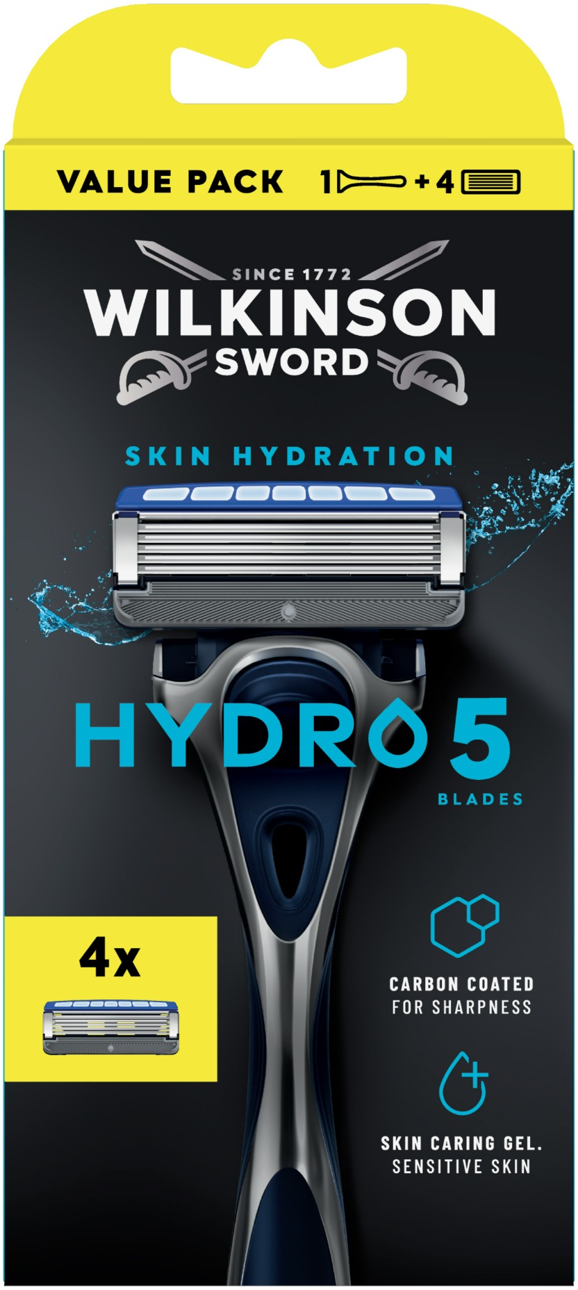 WILKINSON Hydro 5 Skin Protection holiaci strojček + 4 náhradné hlavice