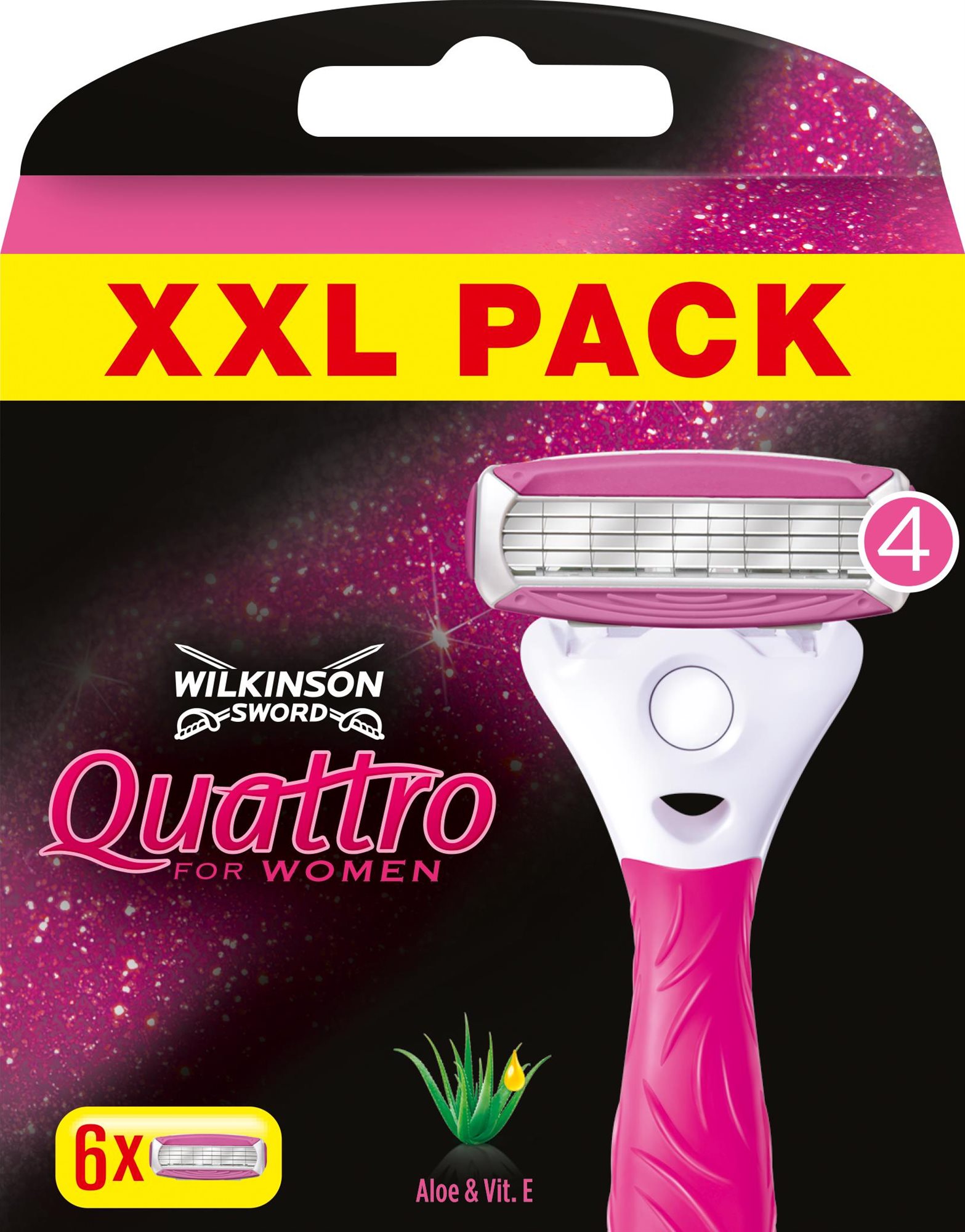 WILKINSON Quattro for Women, náhradné hlavice, 6 ks