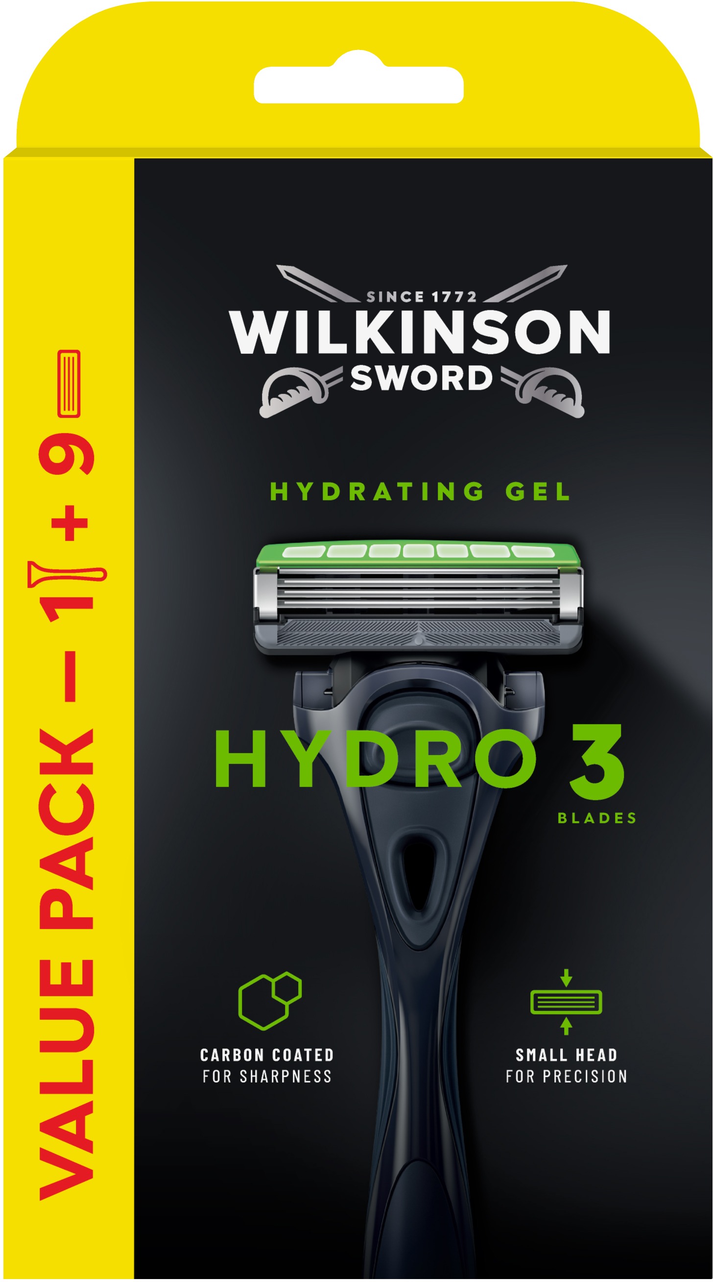 WILKINSON Hydro 3 Skin Protection Holiaci strojček + hlavice 9 ks