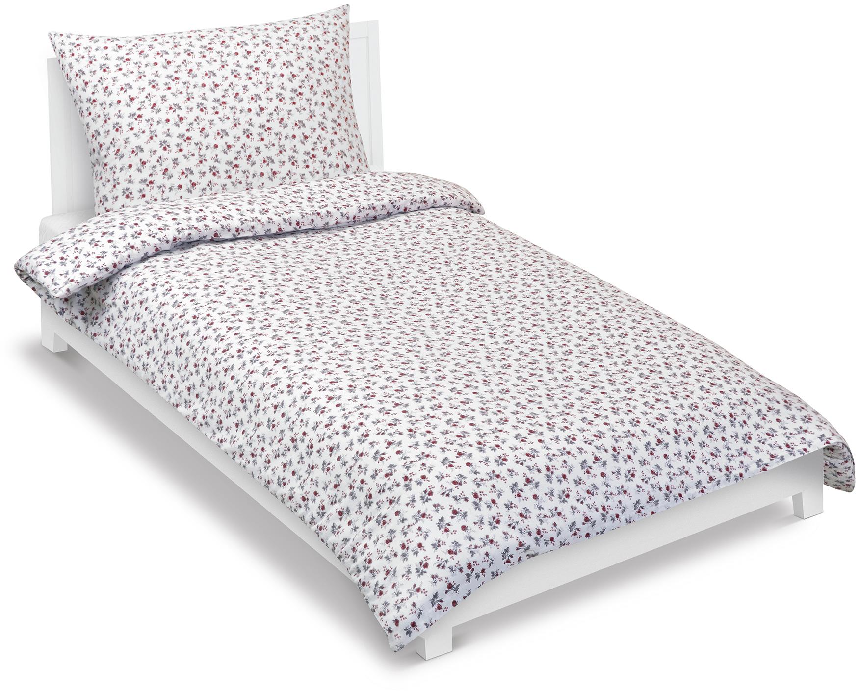 BELLATEX Obliečky flanel 12/121 ružička 140 × 200, 70 × 90