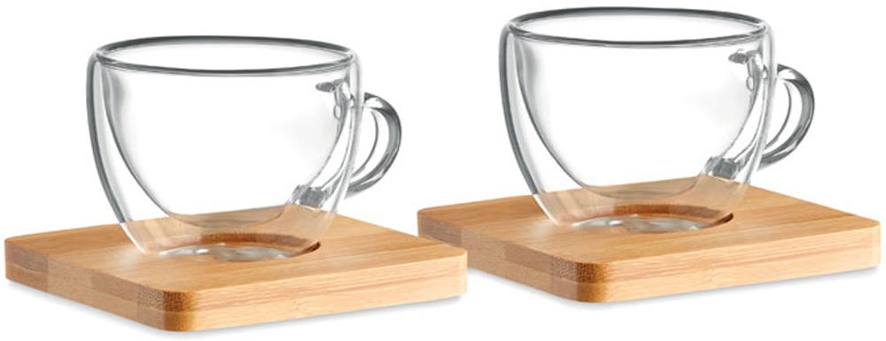 Sortland Sada 2 dvojstenných pohárov na espresso