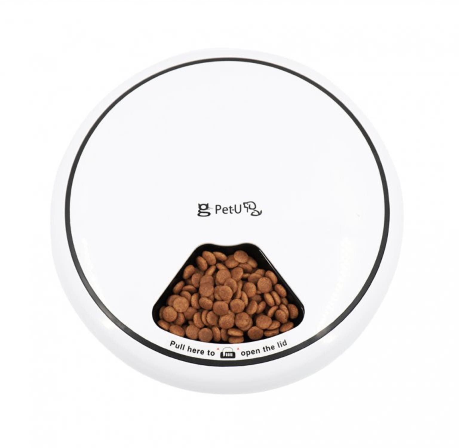 BOT Automatický dávkovač krmiva pre domácich miláčikov, 5 porcií, biely