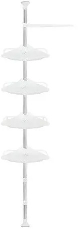 Ruhhy Teleskopická rohová polička do sprchy 23369 biela