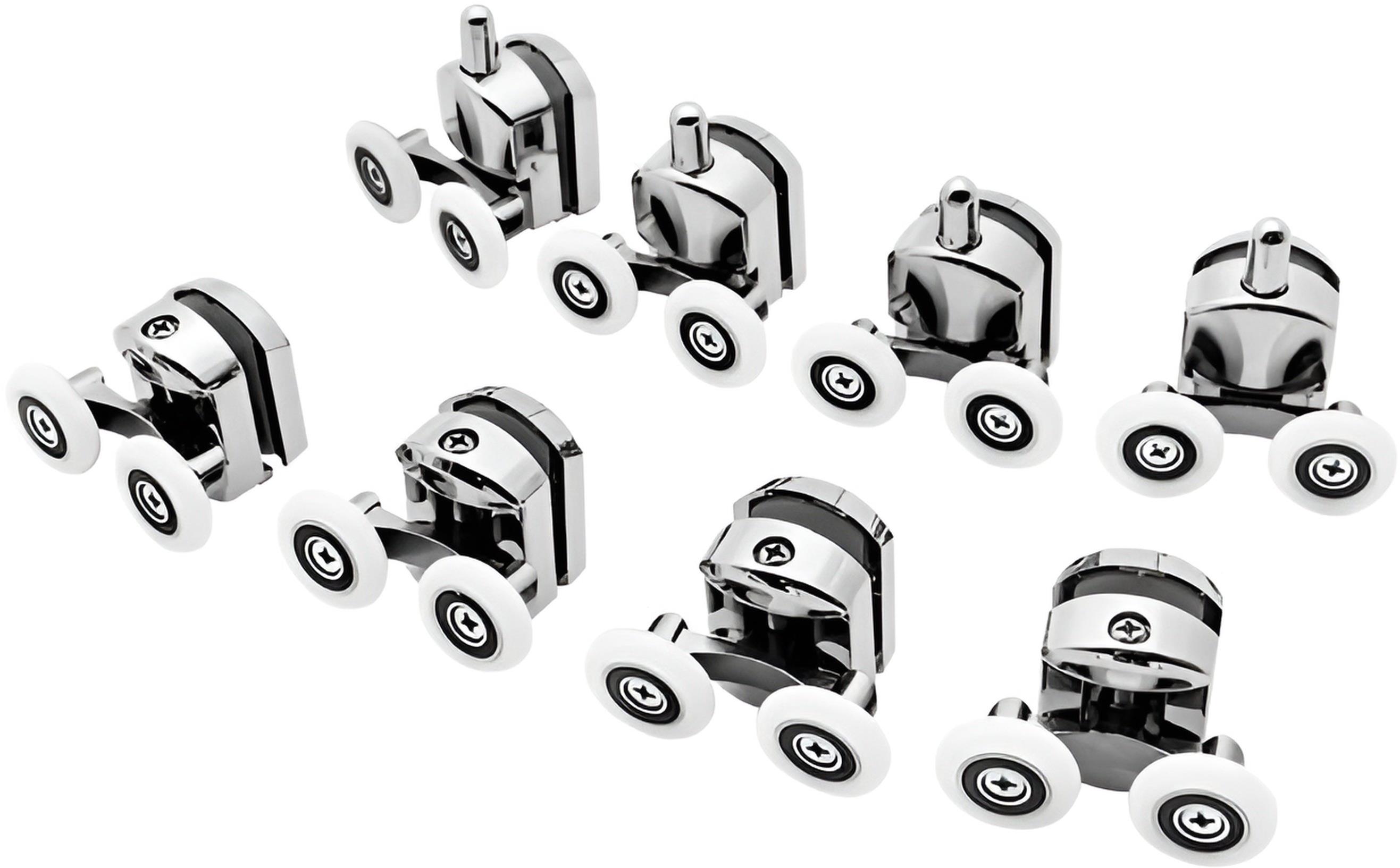 Ruhhy 22900 Kolieska k sprchovacím kútom 8 ks chróm