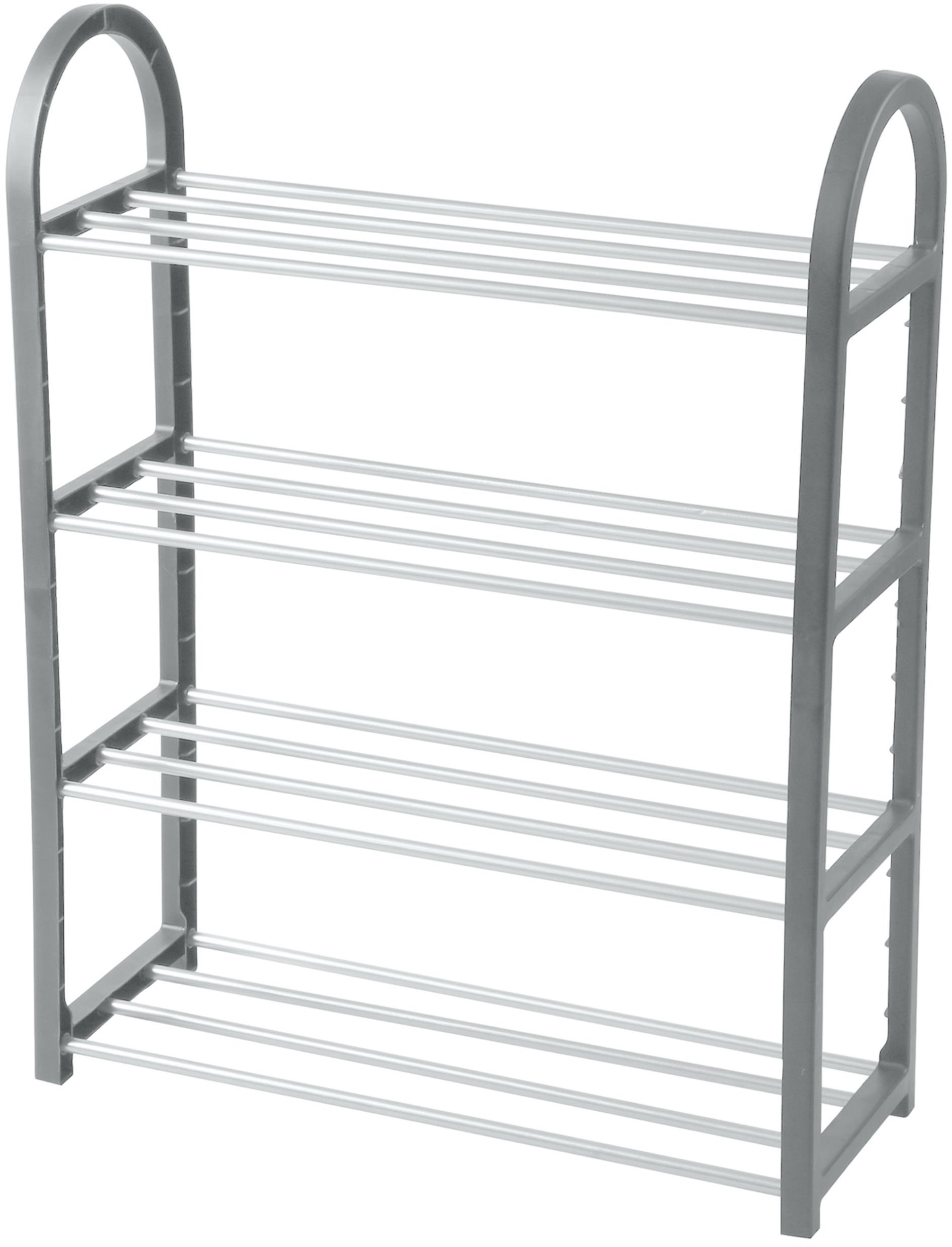 DOCHTMANN Botník 50 × 19 × 66 cm 4 police sivý, plast