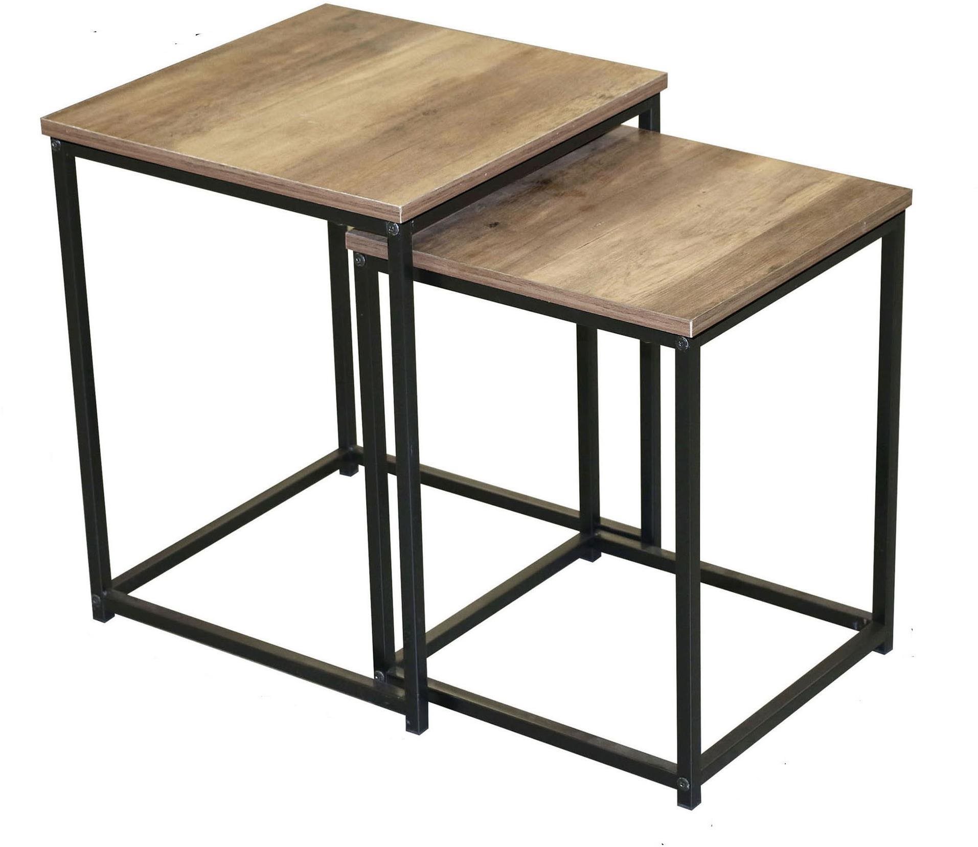 DOCHTMANN Joya Odkladací stolík 40 × 40 × 50 cm stohovateľný štvorcový 2 ks