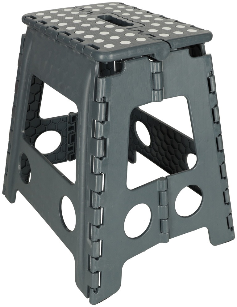 KIK KX4404 Protišmyková skladacia stolička tmavo sivá