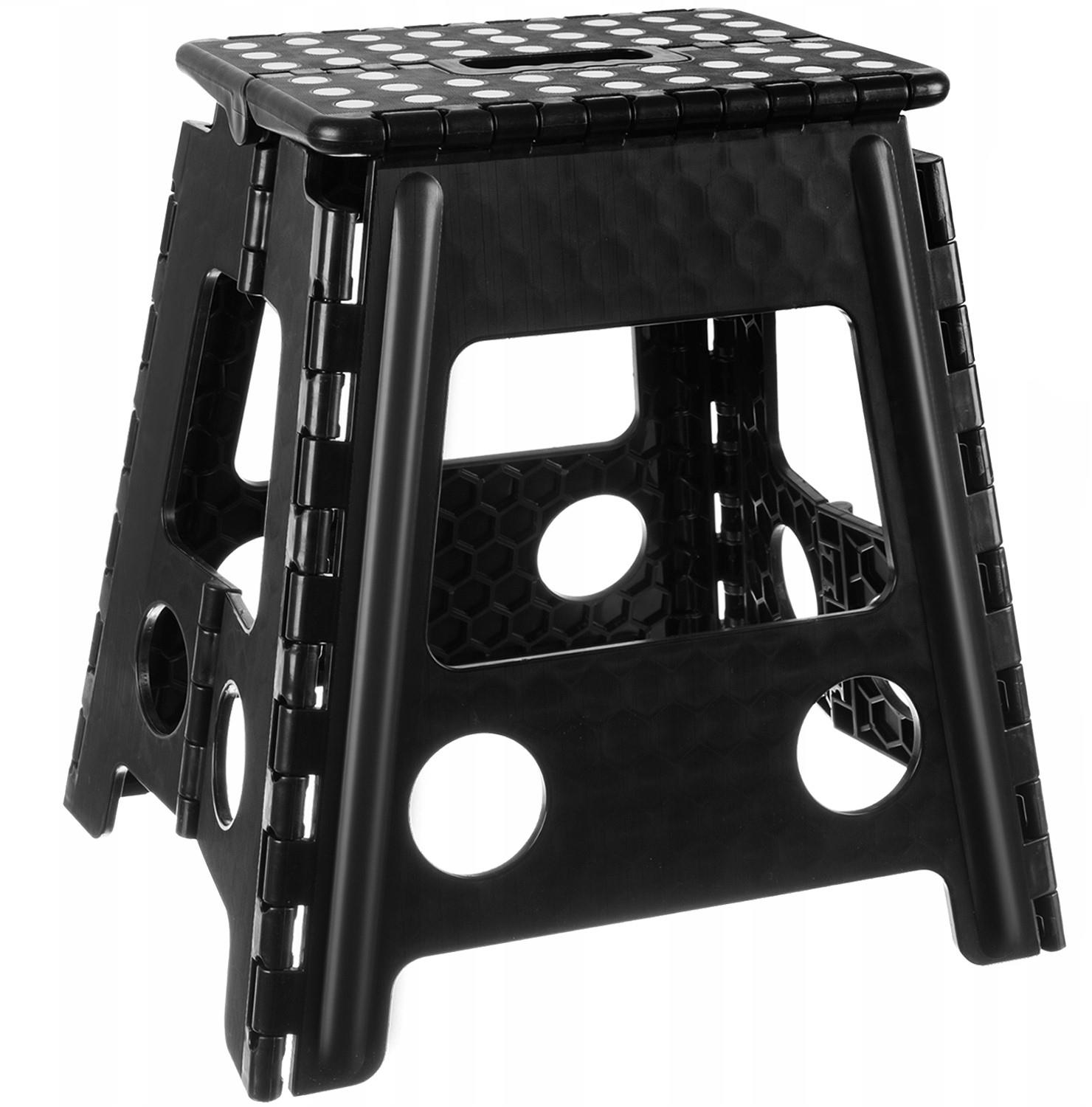 KIK KX4404 Protišmyková skladacia stolička čierna