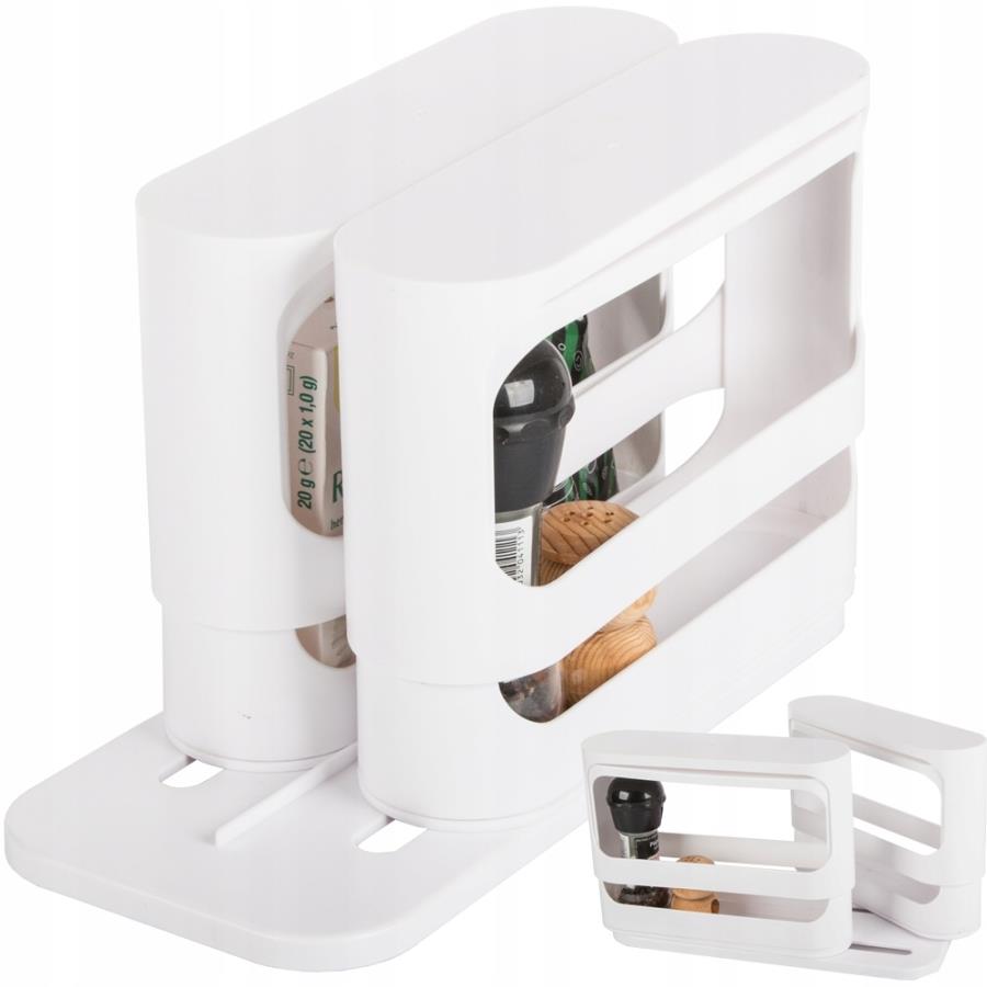 Verk Otočný kuchynský organizér, biely, 14 × 31 × 28 cm