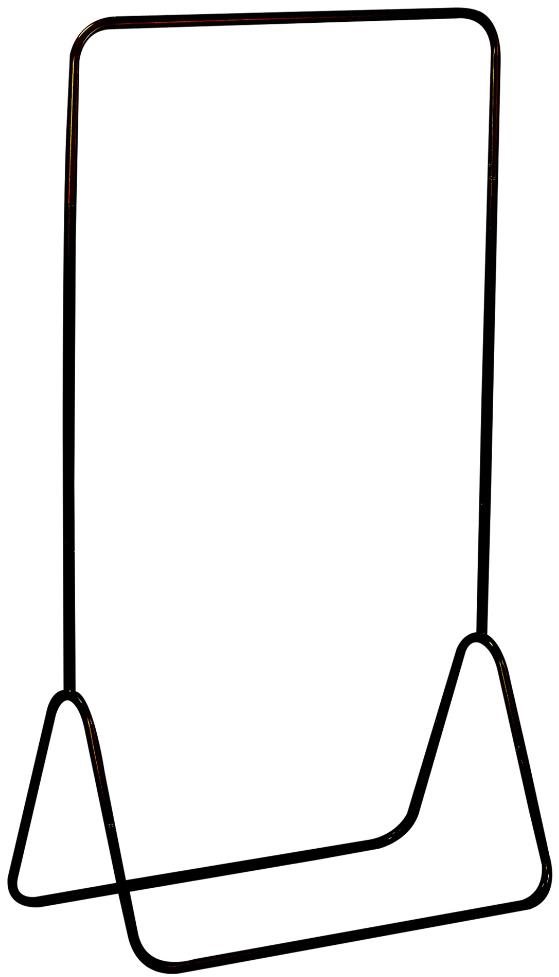 DOCHTMANN Vešiak na oblečenie kovový, čierny 80 × 44 × 145 cm