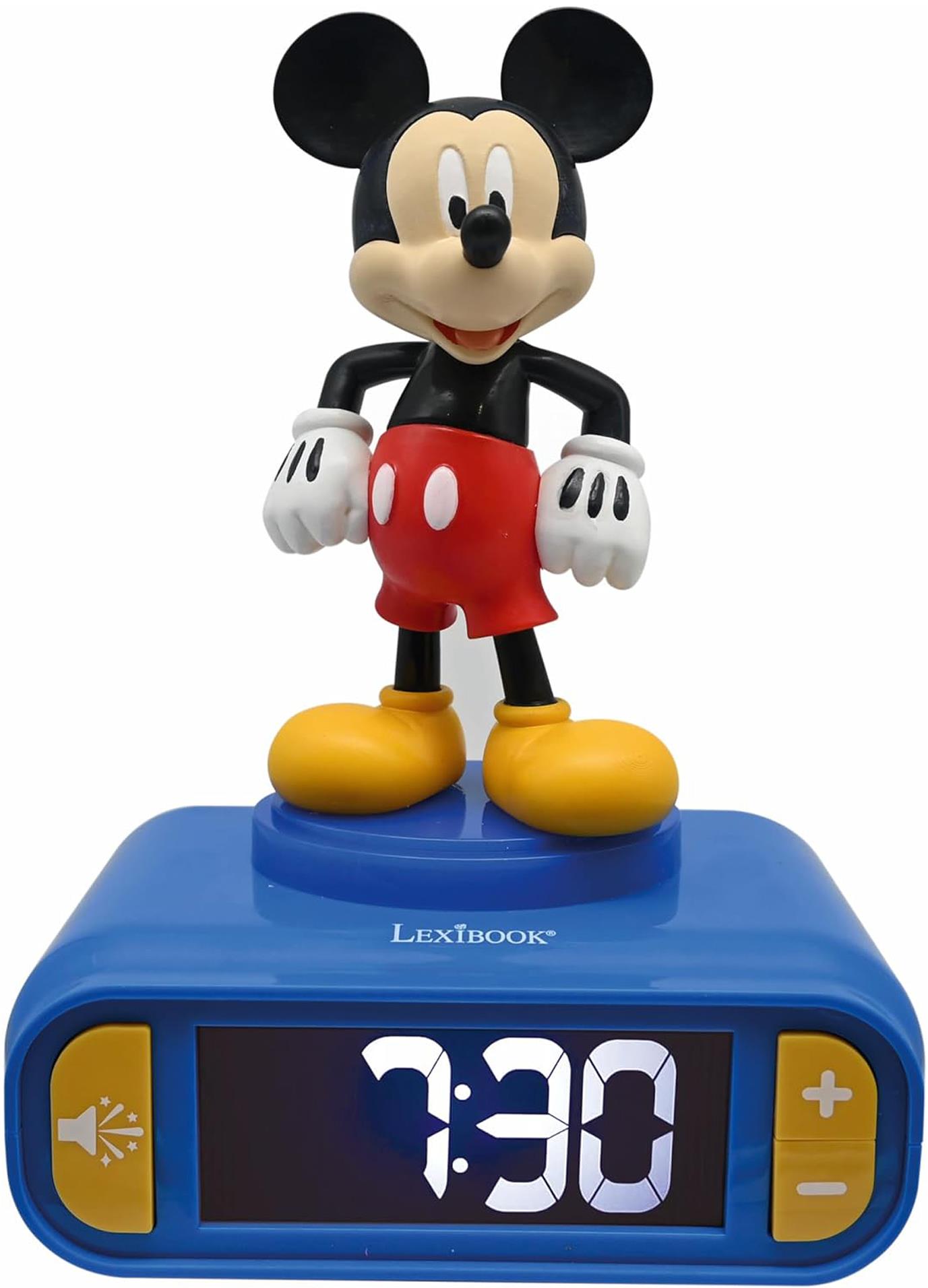 Lexibook Budík s nočným 3D svetlom Myšiak Mickey
