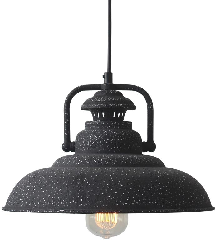 ACA DECOR Závesné retro svietidlo Gaia, čierna farba