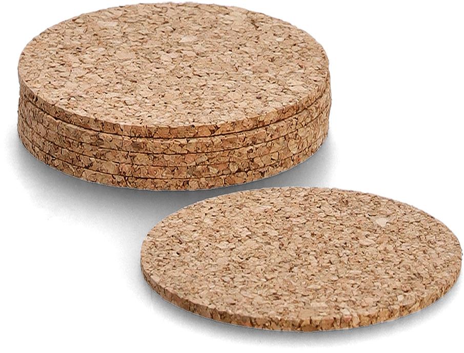 ZELLER Podtácky korok súprava 6 ks, priemer 9,5 cm