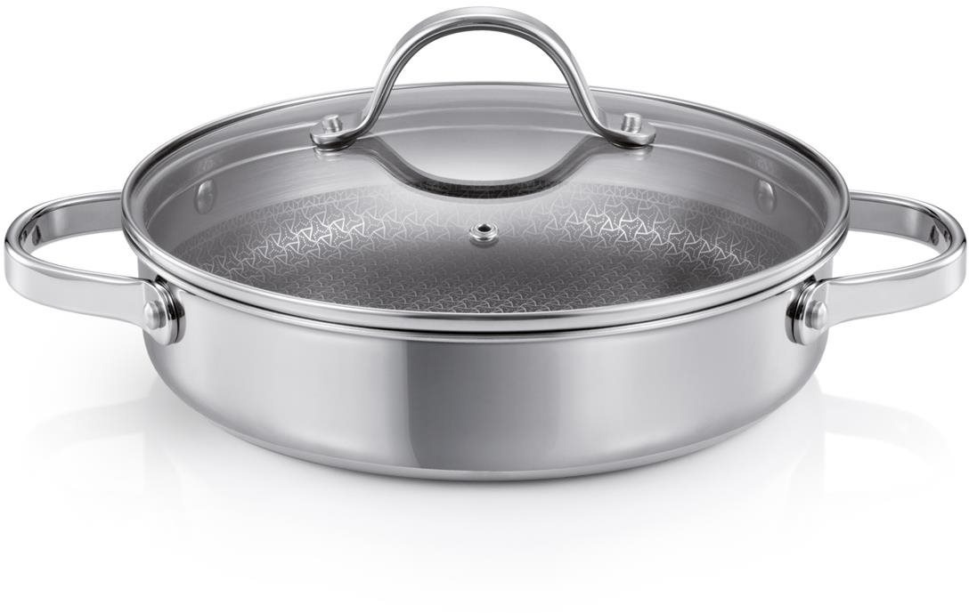 TESCOMA Panvica hlboká SteelCRAFT s pokrievkou 28 cm, 2 úchyty