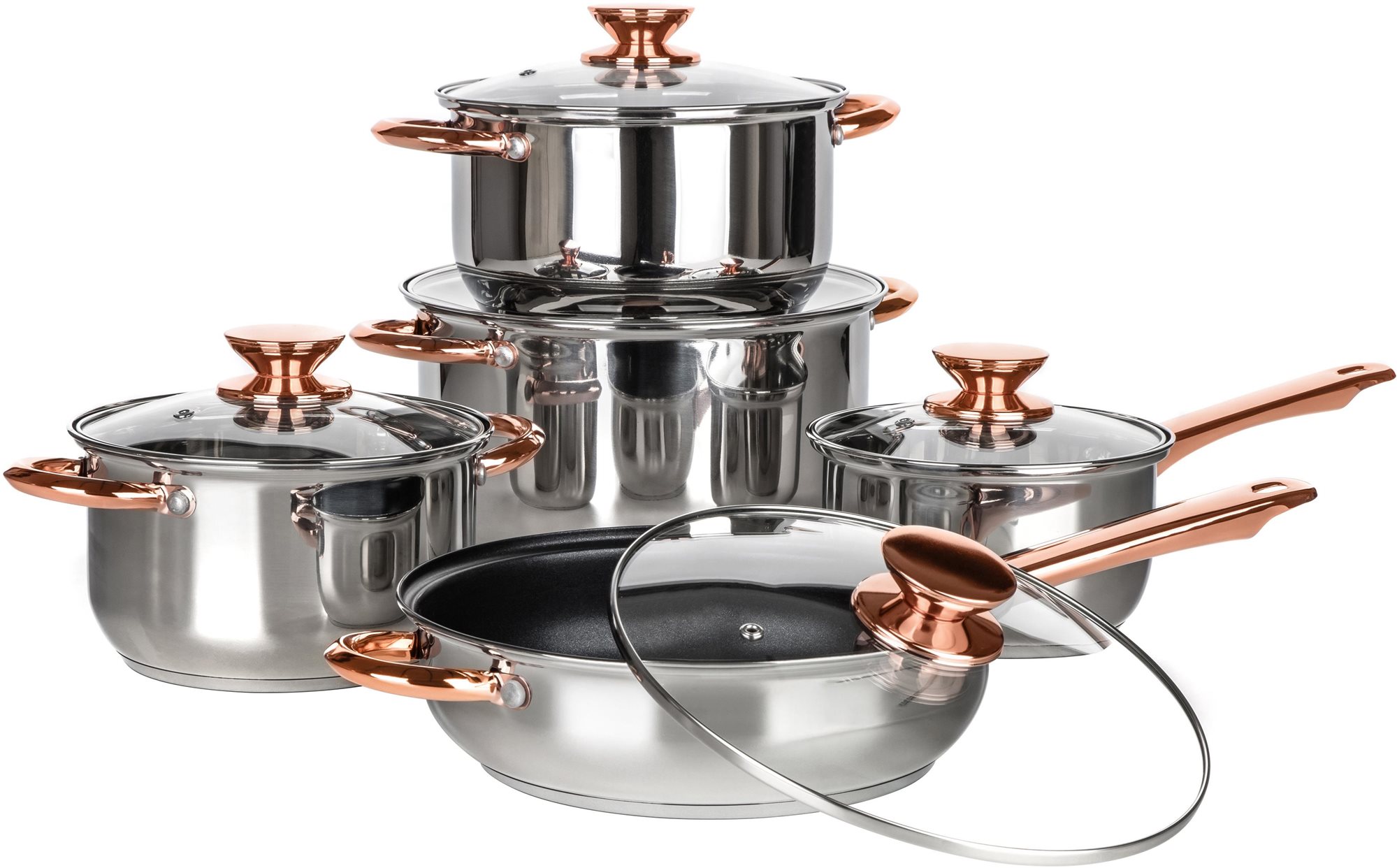 Banquet Súprava antikorového riadu Swing Copper, 10 ks