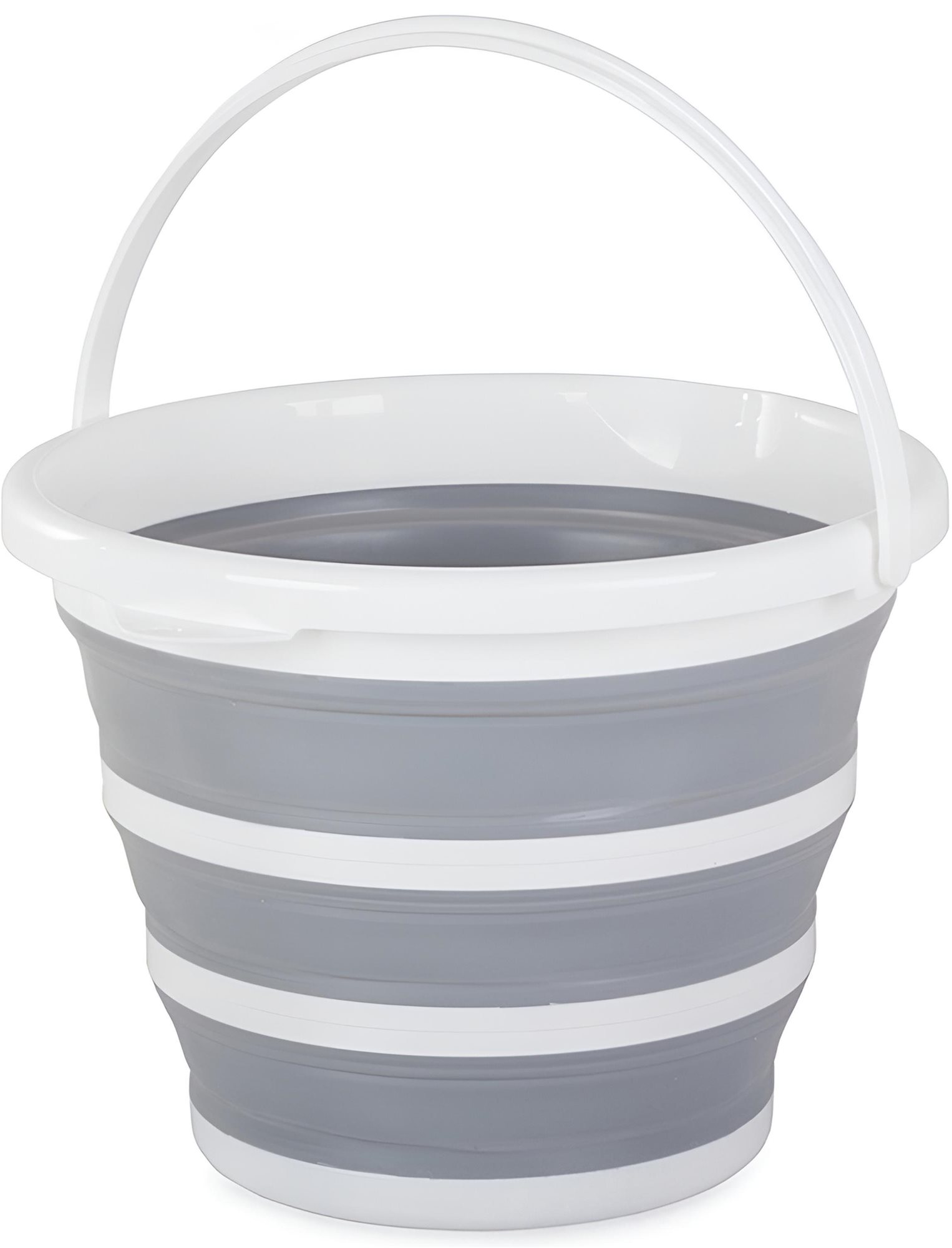 Verk 01546 Skladacie silikónové vedro 10 l sivo-biele