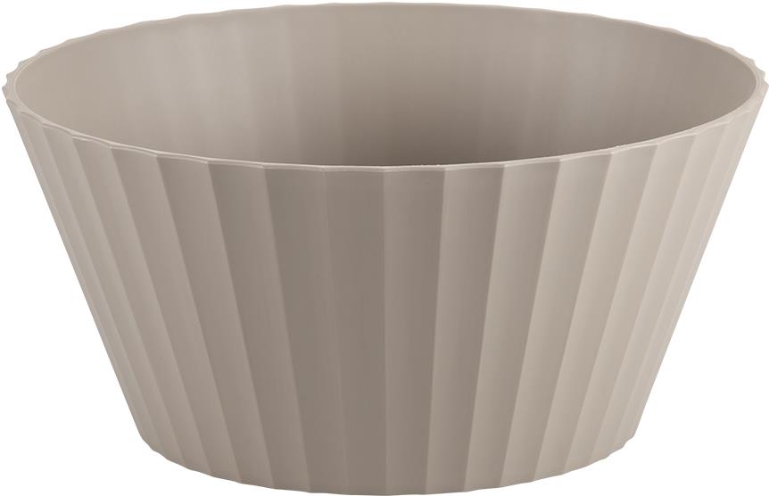 KESPER Miska na ovocie a šaláty hnedá plast, priemer 25 cm, výška 12 cm