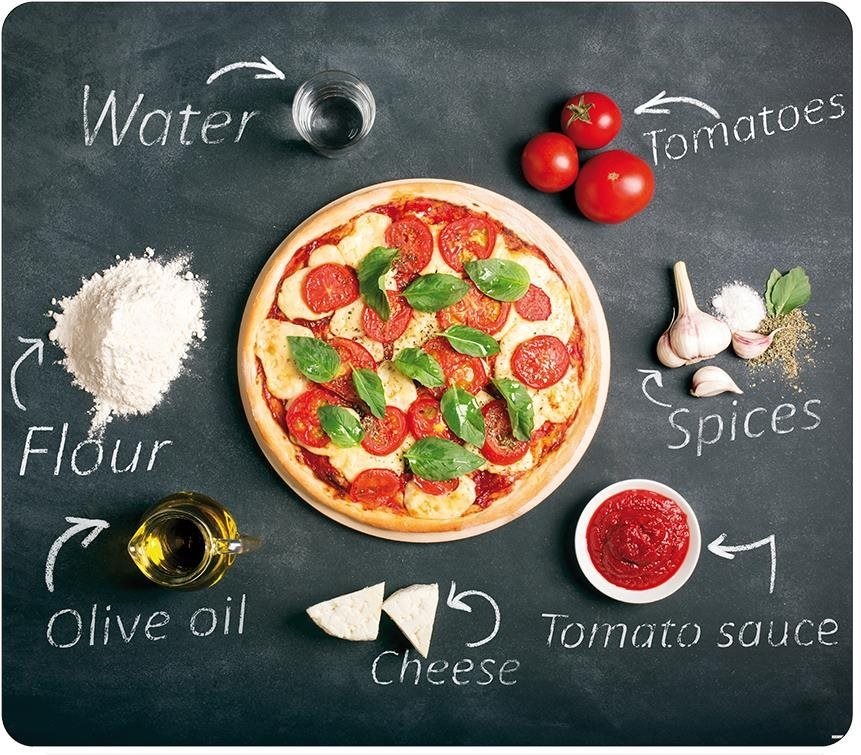 KESPER Multifunkčná sklenená doska Pizza 56 × 50 × 1,4 cm
