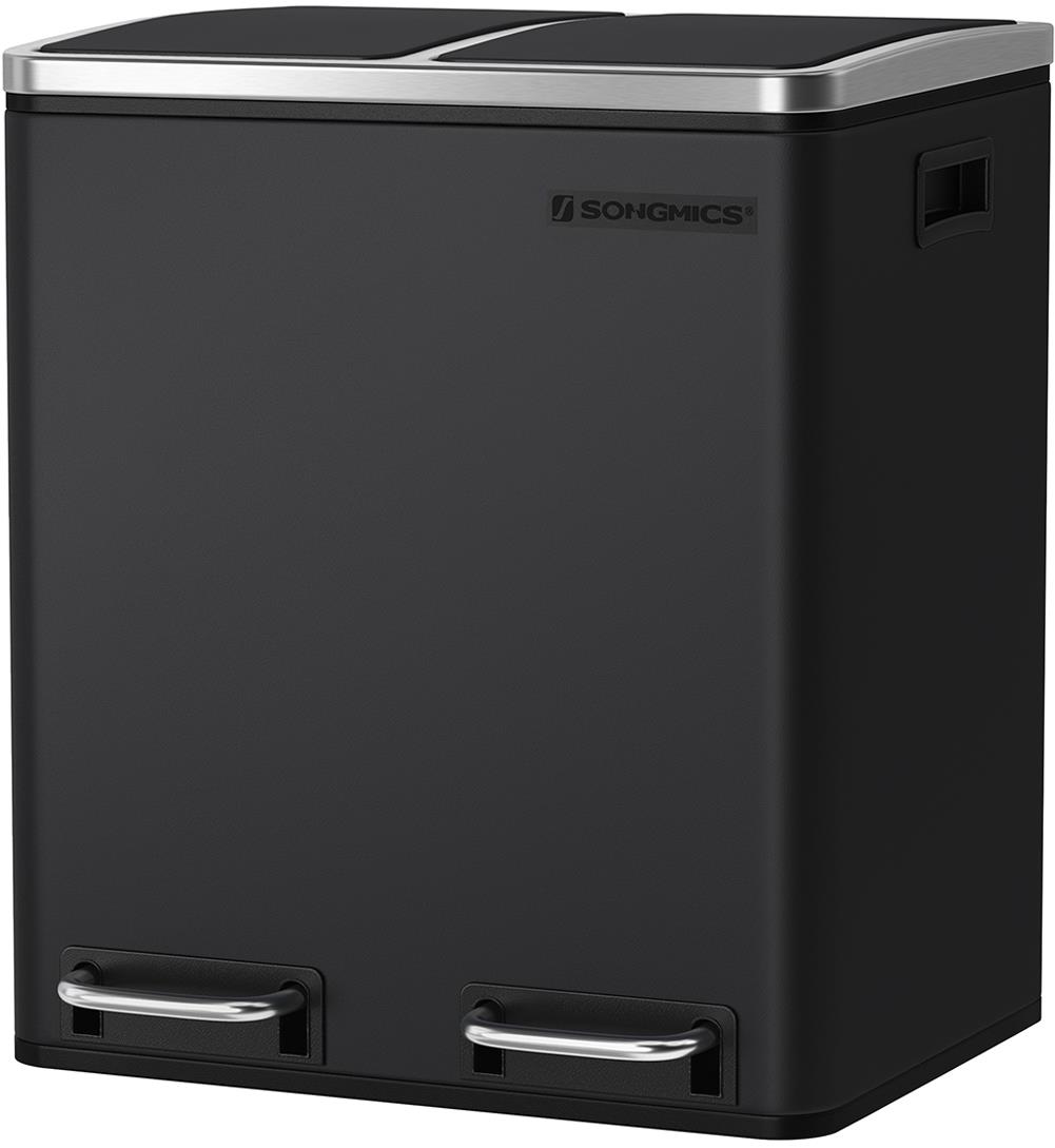 Houseland Odpadkový kôš Rubax 2× 15 l, čierny