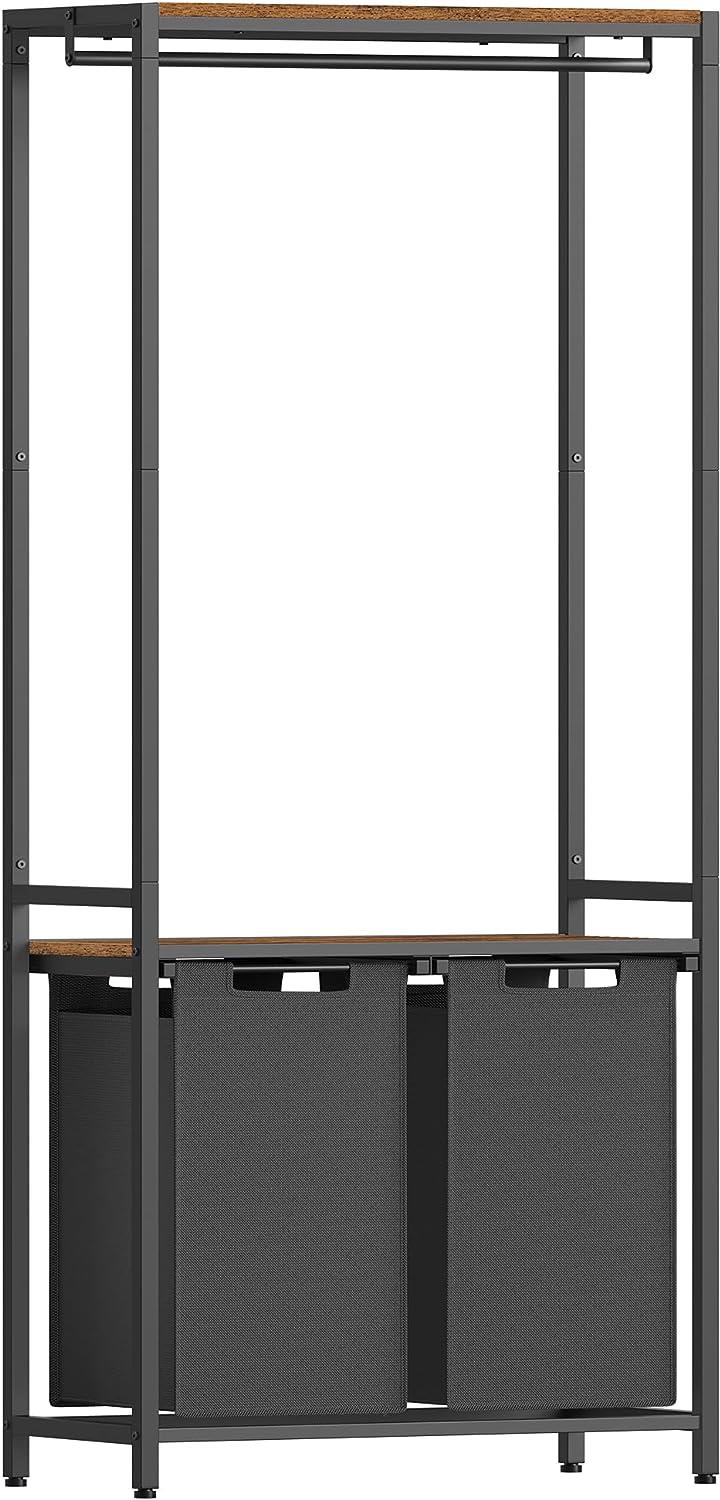 Houseland Kôš na bielizeň Vasagle Lumax 2× 46 l, čierny