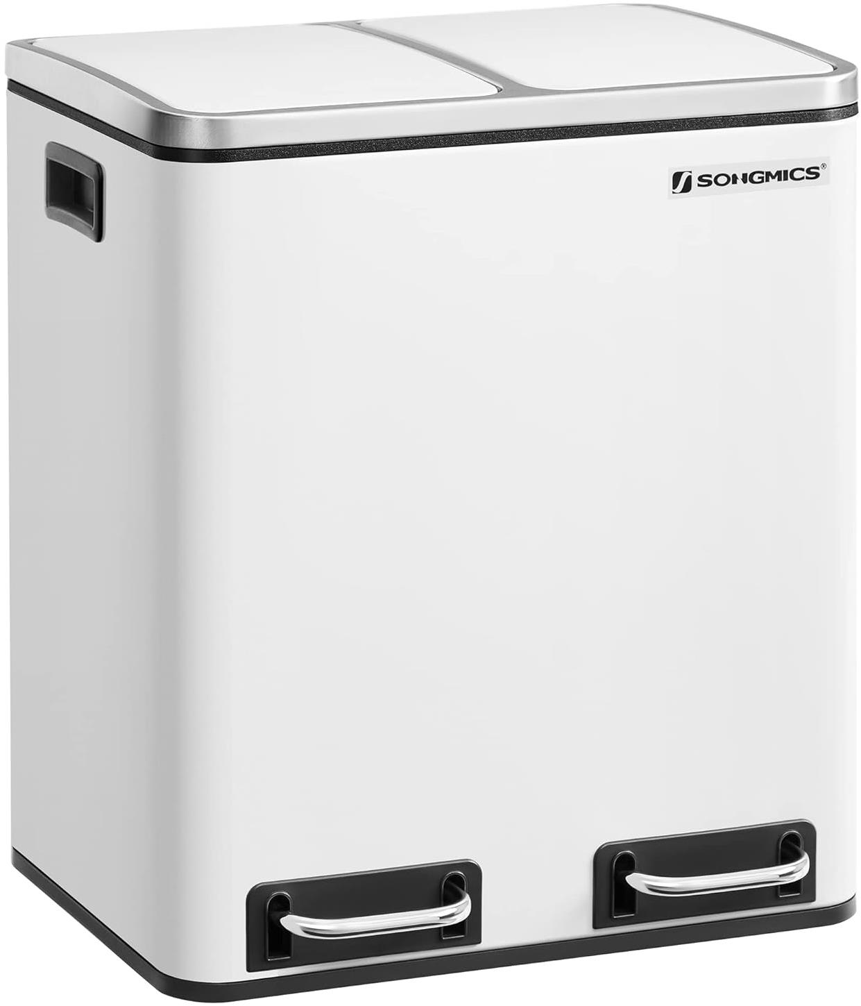 Houseland Odpadkový kôš na triedený odpad Bins 30 l, biely