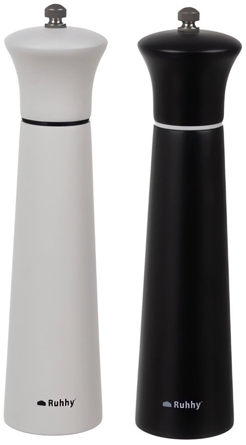 Ruhhy 24721 Sada drevených ručných mlynčekov na soľ a korenie 2 ks