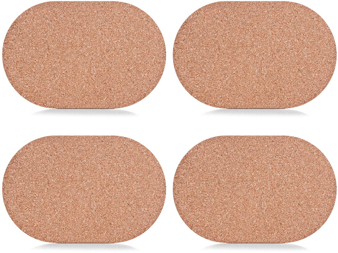 ZELLER Prestieranie z korku sada 4 ks ovál, 44 × 29 cm