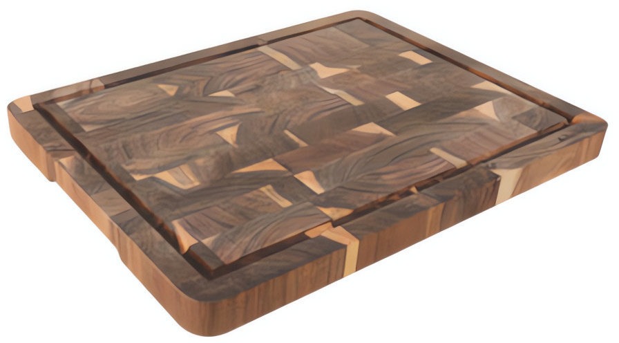 Ruhhy 26924 Krájecí prkénko s dřážkou 43 × 33 cm, akátové dřevo