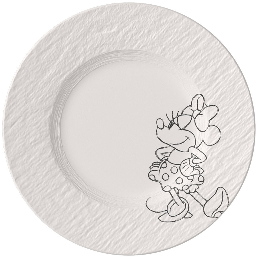 Villeroy & Boch Snídaňový talíř z kolekce Manufacture Rock Blanc – Mickey Mouse 22 cm