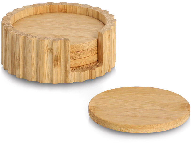 ZELLER Podtácky bambusové 6 ks, průměr 12 cm
