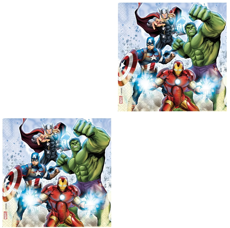 Smart Balloons Papírové ubrousky AVENGERS - 33 × 33 cm - 40 ks