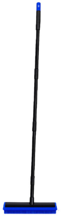 Verk 27408 Silikonový gumový kartáč s kovovou rukojetí 120 cm, černomodrý