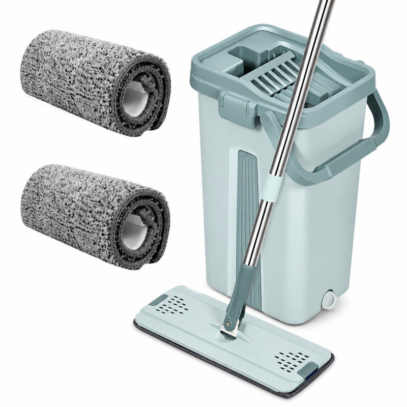 Verk 27509 Mop dvojkomorový, 2× handra z mikrovlákna, zelený