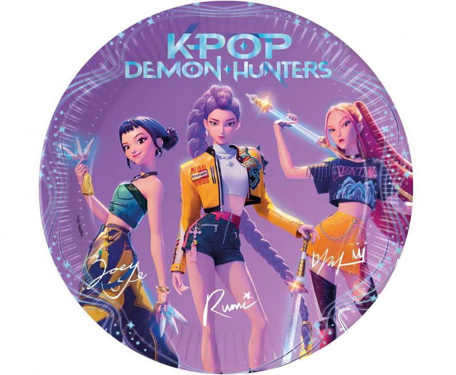 GoDan Papírové talíře K-POP DEMON HUNTERS - Lovci démonů - 23 cm - 8 ks