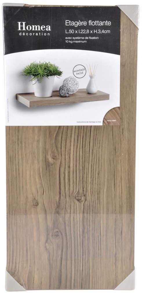 Homea Nástenná polica NOYER, MDF, 50 × 22,8 cm