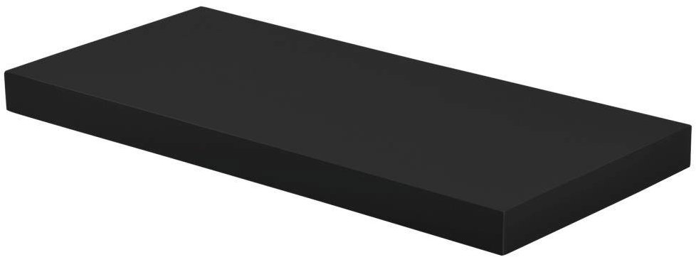 Homea Nástenná polica z MDF, 50 × 22,8 cm, čierna