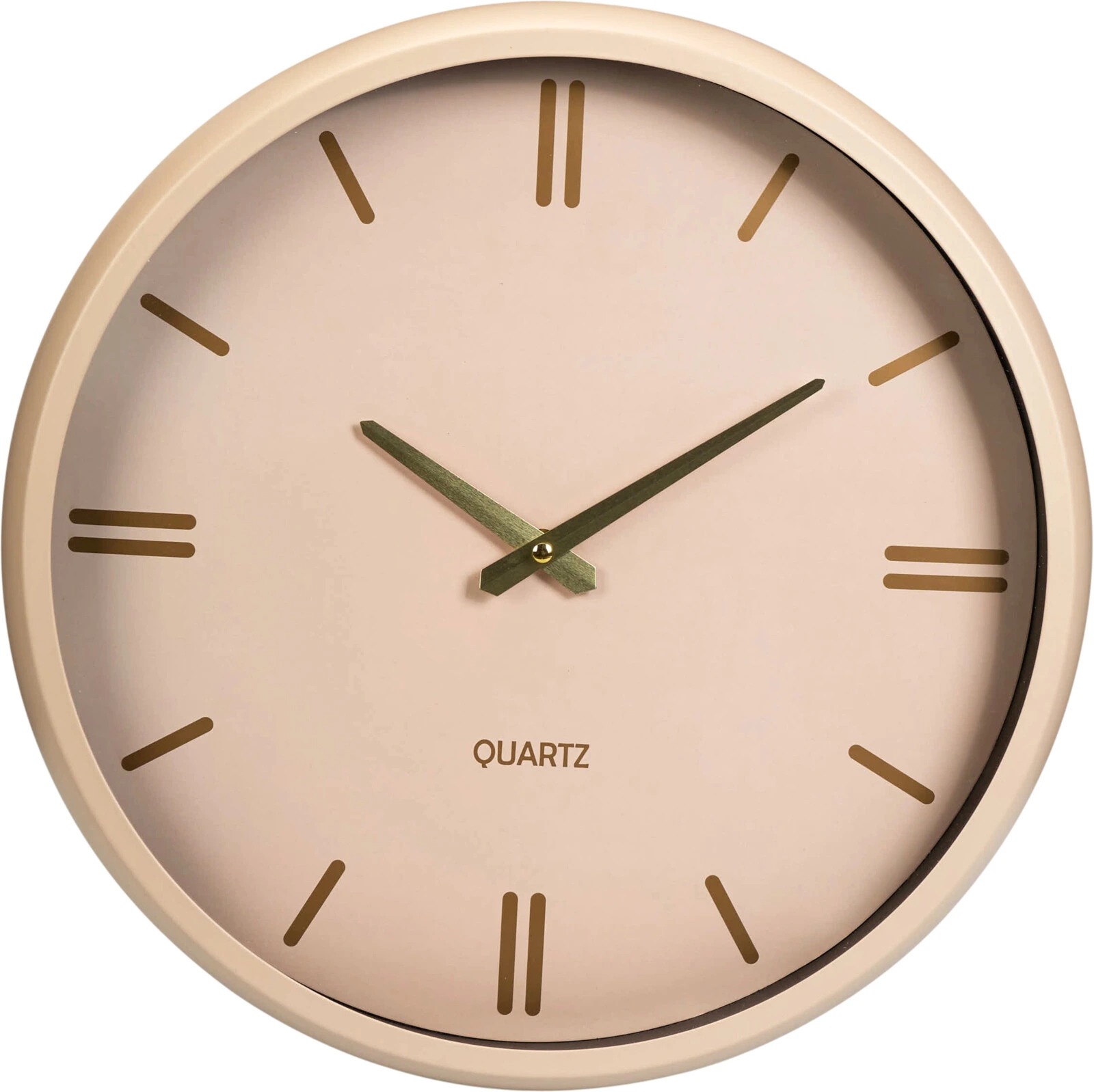 Home Styling Collection Nástěnné hodiny Epoch v krémové barvě s kovovým prvkem, 38 cm