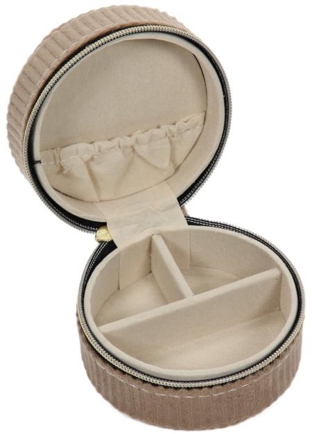 Home Styling Collection Malá šperkovnice, manšestr 8 cm, béžová