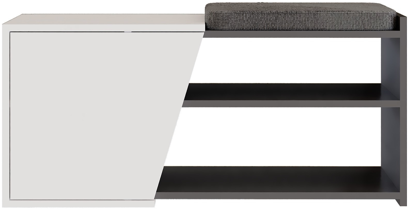 Houseland Botník Fiona antracit/biely