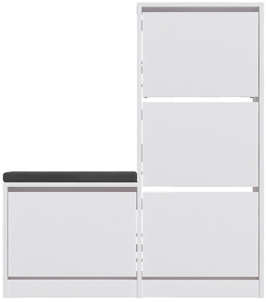 Houseland Botník s lavicí Dude biely